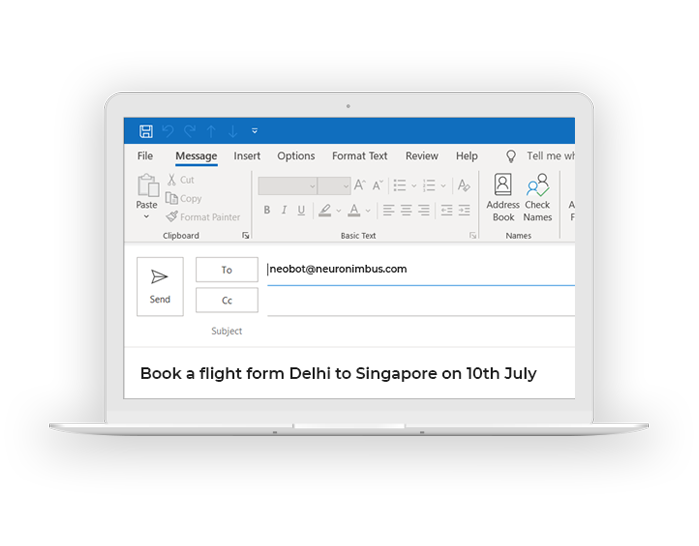 corporate travelers receive an email on official email address 