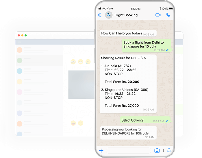 Manage your corporate travel through WhatsApp